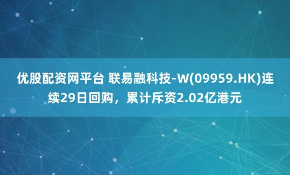优股配资网平台 联易融科技-W(09959.HK)连续29日回购，累计斥资2.02亿港元