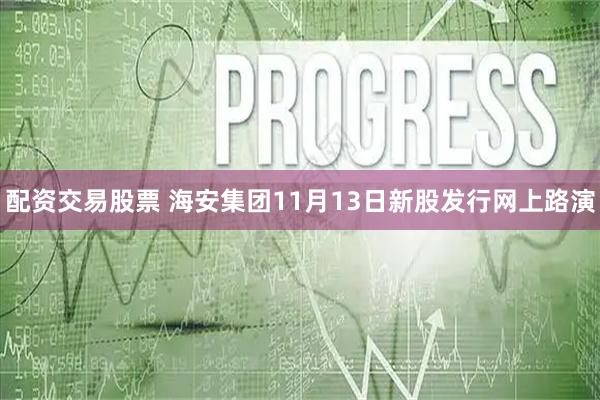 配资交易股票 海安集团11月13日新股发行网上路演