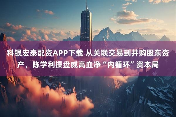 科银宏泰配资APP下载 从关联交易到并购股东资产，陈学利操盘威高血净“内循环”资本局